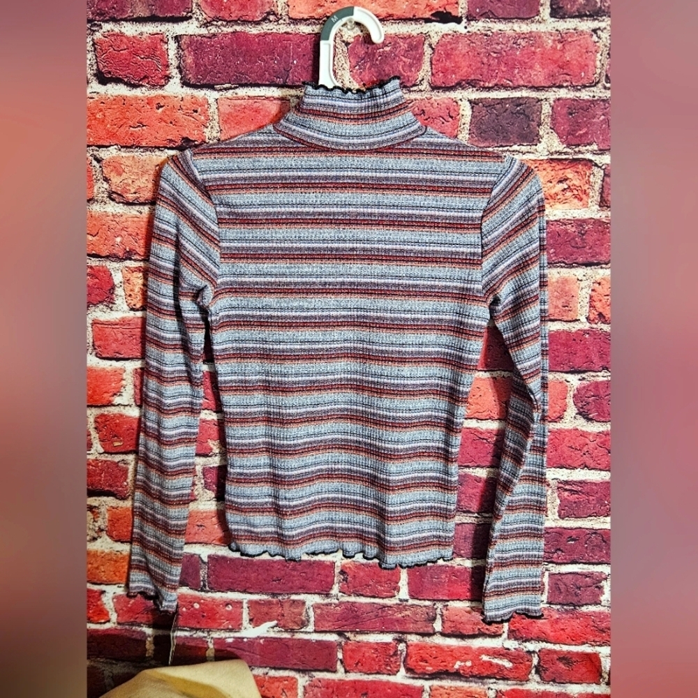 Striped Ribbed Turtleneck Sweater All Kids Sizes